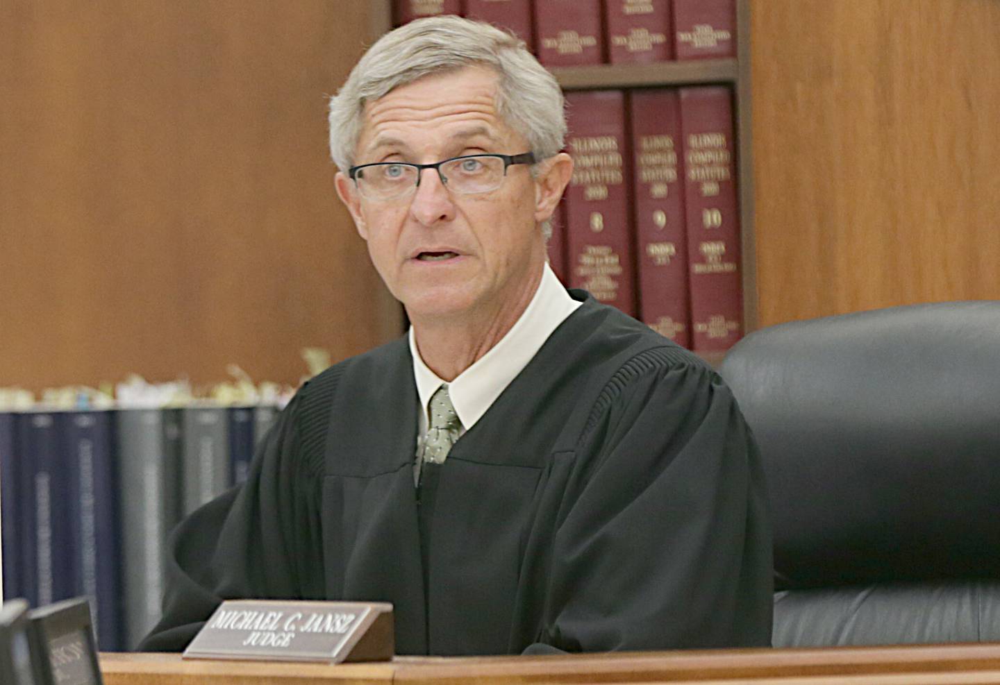 Judge Michael C. Janse speaks during a hearing regarding DNA results in the Starved Rock Murder case at the La Salle County Government Complex on Monday, Aug. 1, 2022 in Ottawa.