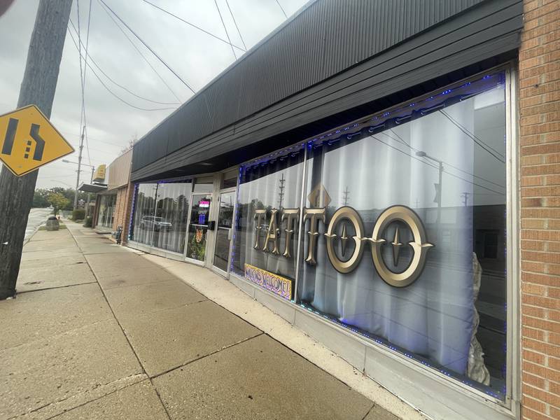 Proton Tattoo is seen on Monday, Oct. 13, 2025, at 120 S. Fourth Street in DeKalb.