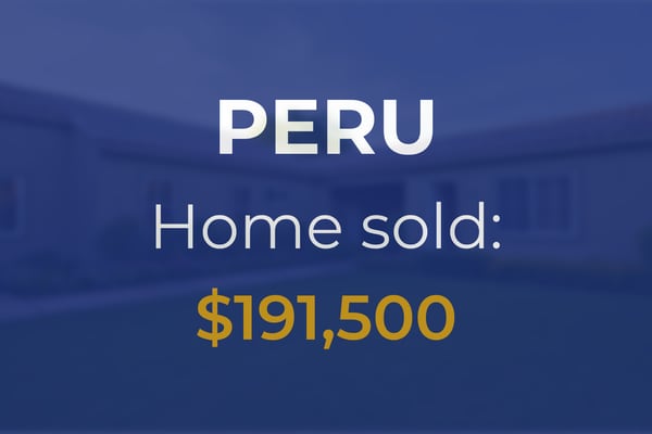 Single-family home sells for $191,500 in Peru