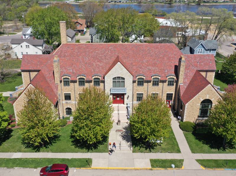 An aerial view of the Loveland Community House and Museum on Wednesday, May 3, 2023 in Dixon.