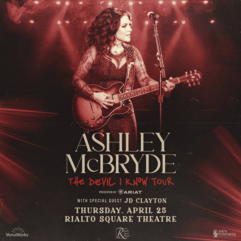 Country music star Ashley McBryde brings her “The Devil I Know Tour” to the Rialto Square Theatre in downtown Joliet on Thursday, April 25.