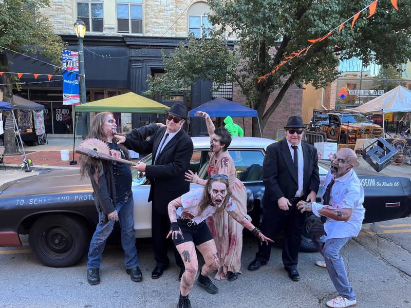 The annual "Panic at the Plaza" is a Halloween-themed event for ages 21 and over in downtown Joliet. Features include live music by multiple bands, local Halloween-themed art, and food and beverages. The 2023 event is Saturday.