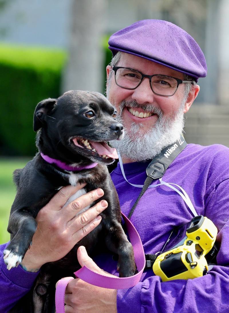 Dave Cook of Princeton and Enzo came to entertain the residents for the Greenfield Retirement Home's Paws on Park Avenue on Saturday, May 31.