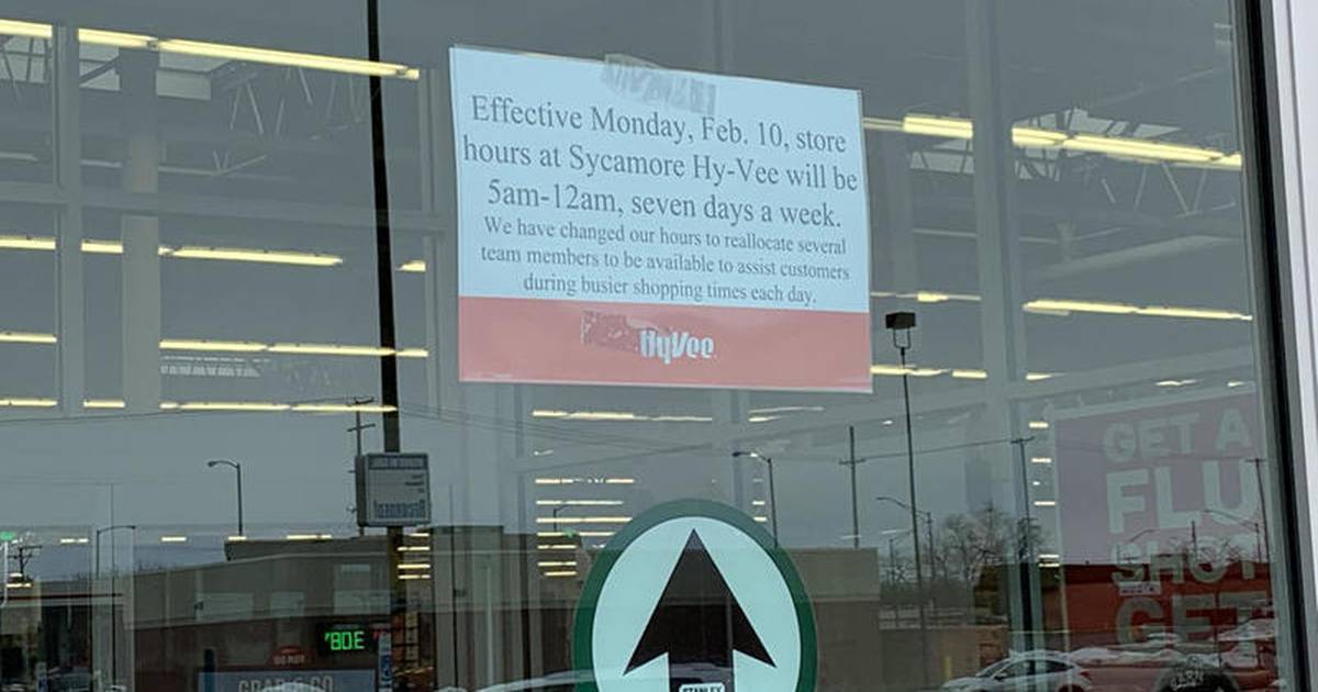 HyVee hours to change, Sycamore location included Shaw Local