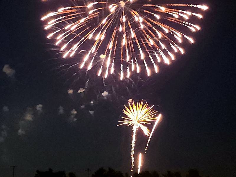 Community members gathered in Princeton's Zearing Park for the annual July 4th firework display.