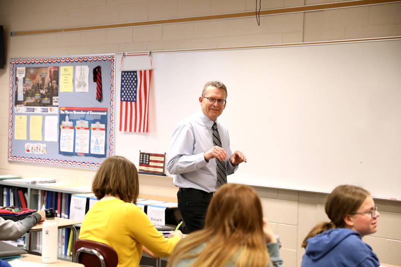 Geneva Middle School North’s James Cook teaches social studies, American history and the Constitution as well as coaching track. Cook will be retiring this year after 26 years with the district.