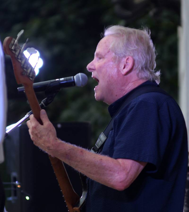 A member of Captain Rat and the Blind Rivets sings at the Mt. Morris Jamboree on Friday, Aug. 15, 2025.