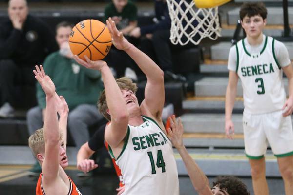 Seneca finishes strong to top R-B, Dwight upsets St. Bede in Tri-County quarters
