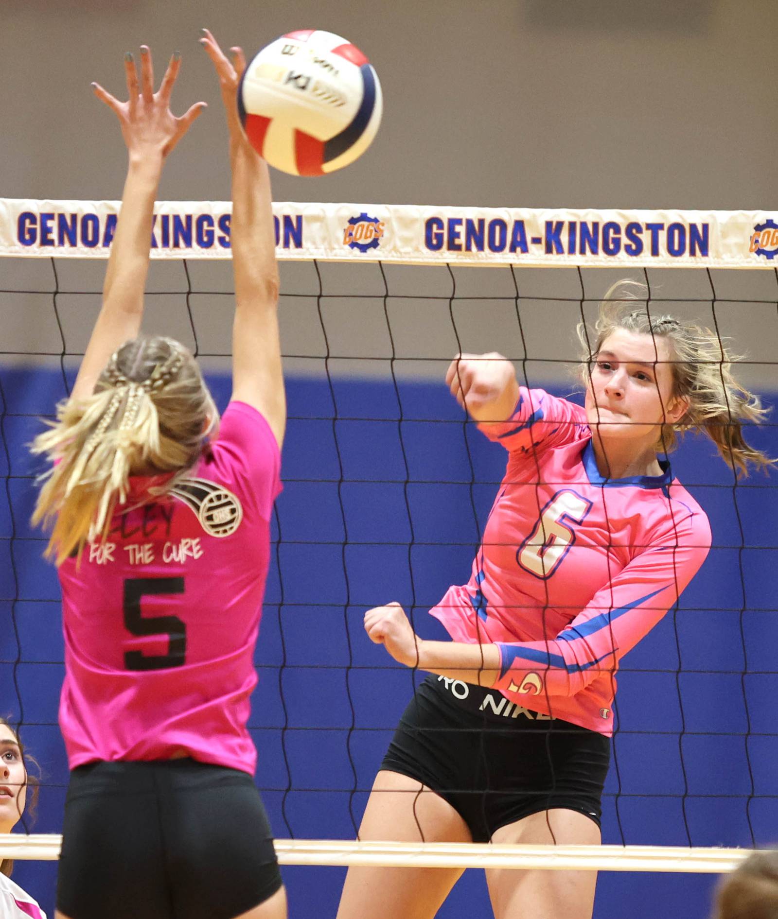 Photos GenoaKingston volleyball hosts Volley for the Cure match