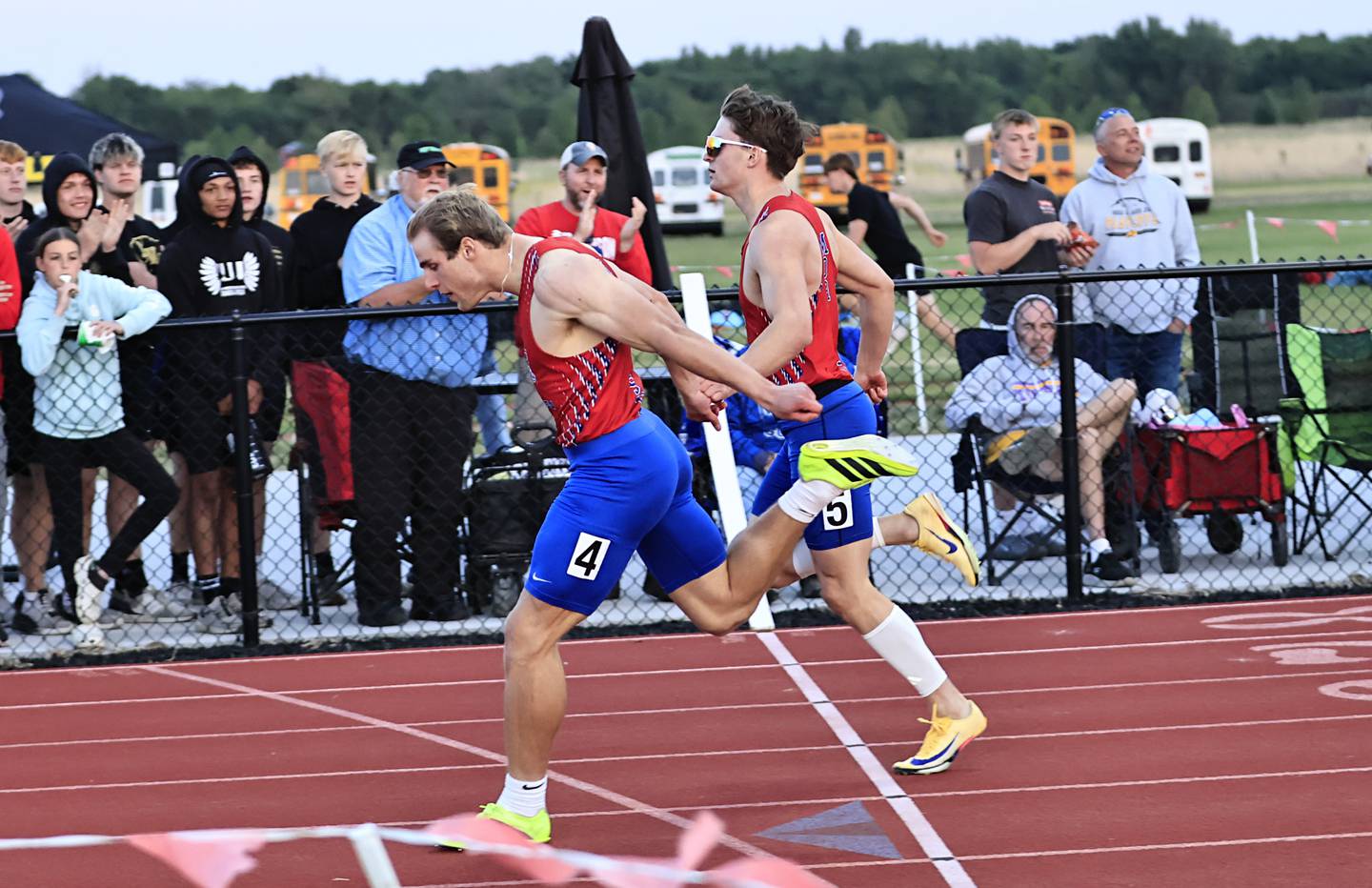 Morrison's Brady Anderson and Levi Milder crossed the finish line taking 1st and 2nd for the Mustangs on Wednesday evening in Erie at the IHSA sectional meet. Both runners advance to the state meet next Thursday.