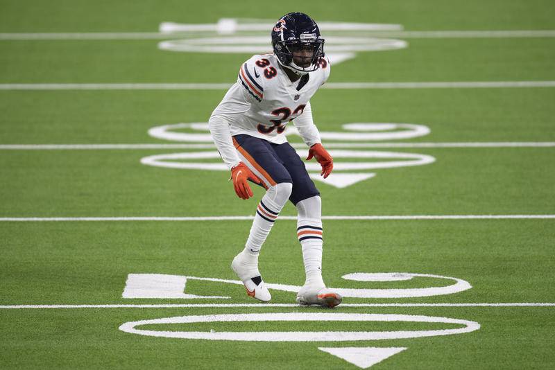 Chicago Bears cornerback Jaylon Johnson during Monday's game against the Los Angeles Rams in Inglewood, Calif.