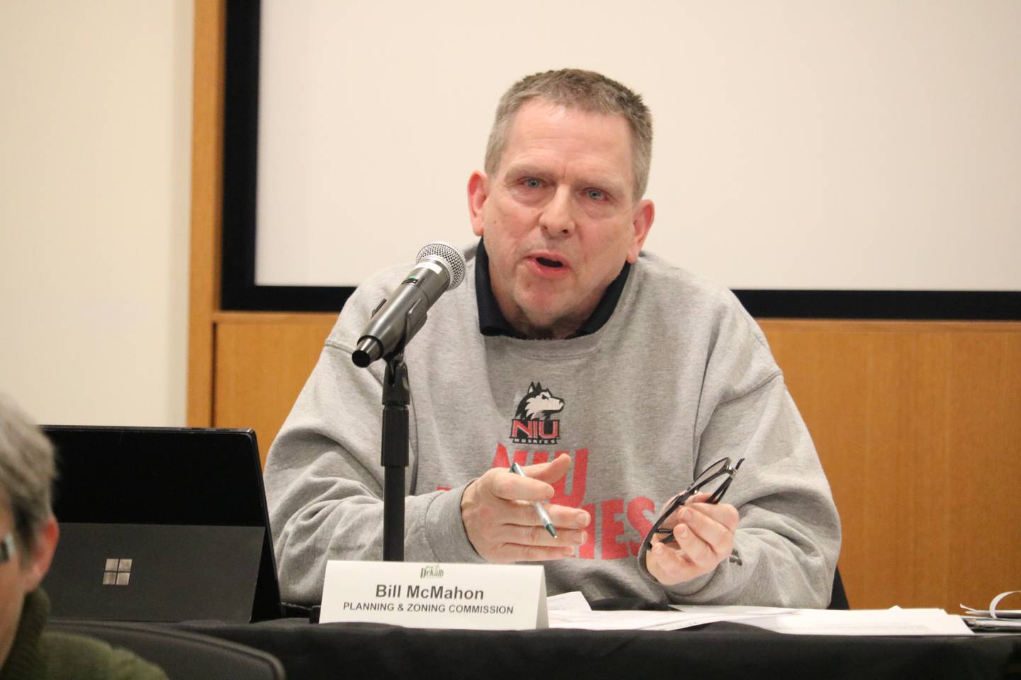 Commissioner Bill McMahon gives remarks during a DeKalb Planning & Zoning Commission meeting held Monday, Feb. 6, 2023.