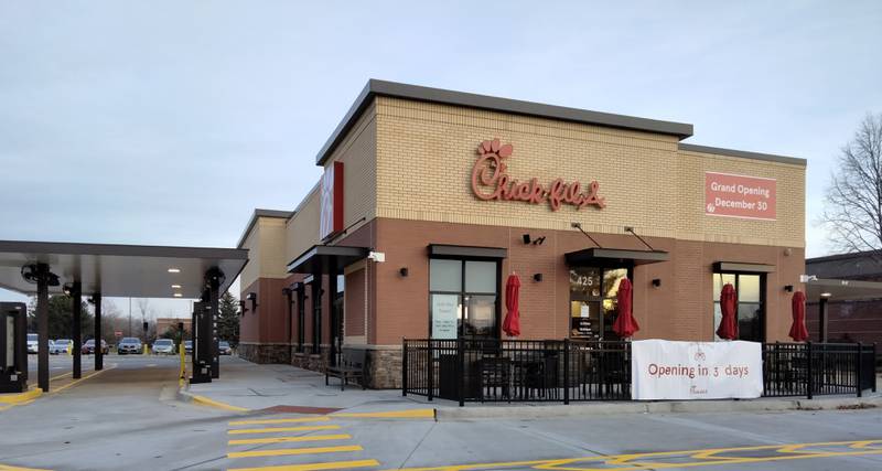 A new Chick-fil-A location is opening in Algonquin on Thursday. The building is seen here on Monday, Dec. 27, 2021.