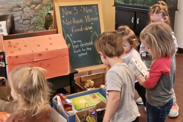 Geneva preschool donates 300 pounds of food to Northern Illinois Food Bank