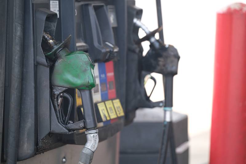 A diesel gas pump in Joliet. Tuesday, May 10, 2022, in Joliet.