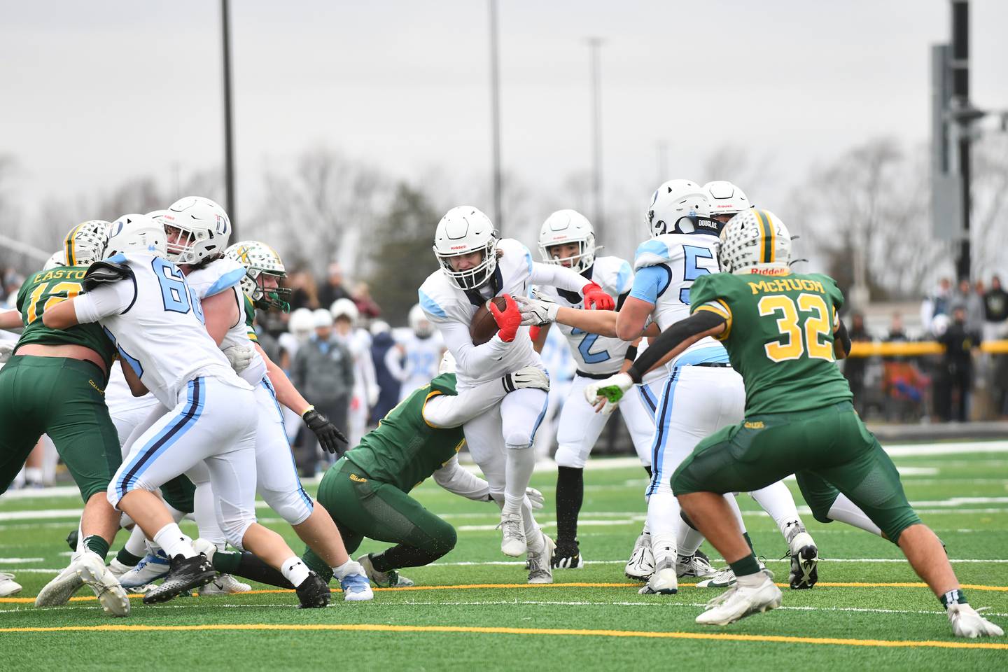 DePaul's Nicholas Hathcoat runs the ball Saturday, Nov. 23, 2024, during the Rams' 21-14 victory over Coal City in the IHSA Class 4A Playoffs semifinal game.