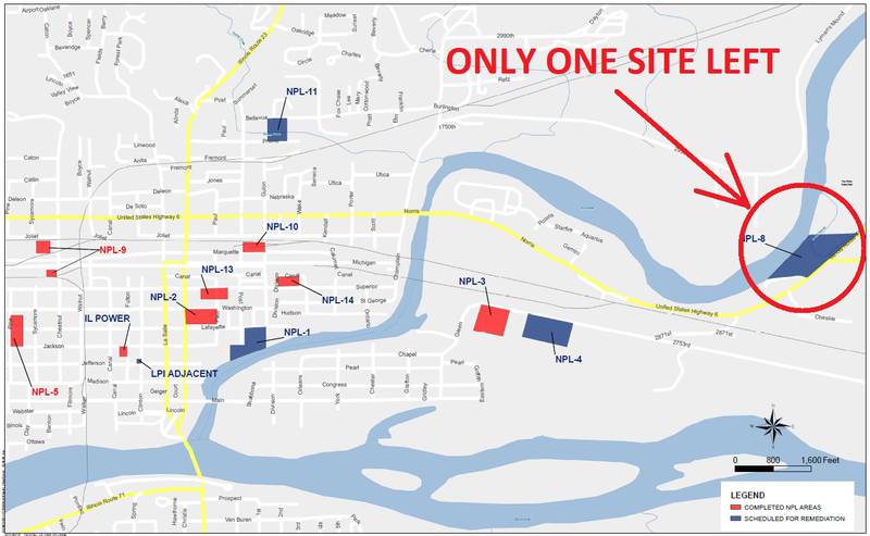 This map of the Radium sites in Ottawa shows the Superfund site NPL-8 on the far west side of Ottawa.