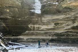 Photos: Lack of precipitation cancels Starved Rock ice climbing