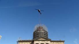 Flagpole removed from Old State Capitol