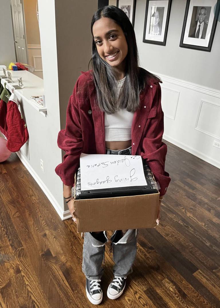 Ariana Patel, a sophomore at Huntley High School, partnered with Huntley School District 158 and Giving Gadgets, a local nonprofit, to donate about 600 lightly used laptops to schools and students in need across the world.
